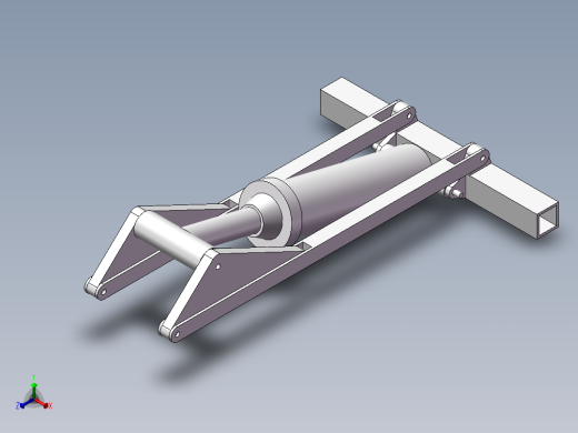 油缸连杆机构模型与仿真正等轴测缩略图