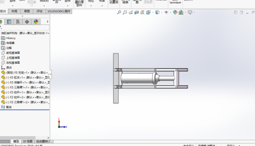 油缸连杆机构模型与仿真缩略图