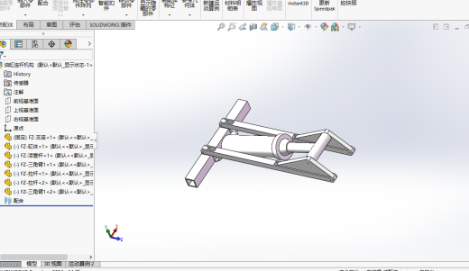 油缸连杆机构模型与仿真缩略图