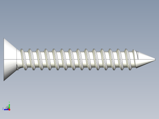 m3-13-to-40-沉头自攻螺丝-Screw M3 x 20 for Wood.STEP右视缩略图