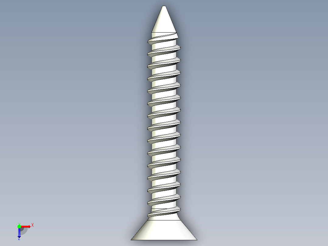 m3-13-to-40-沉头自攻螺丝-Screw M3 x 20 for Wood.STEP俯视图