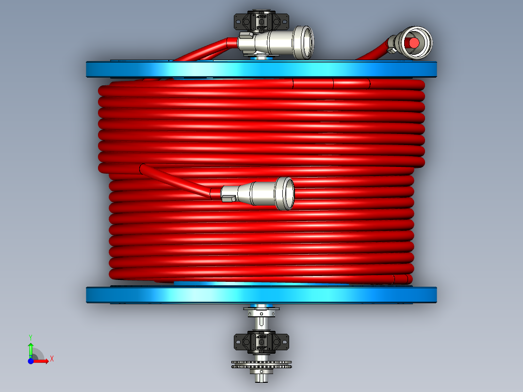 卷筒电缆前视图