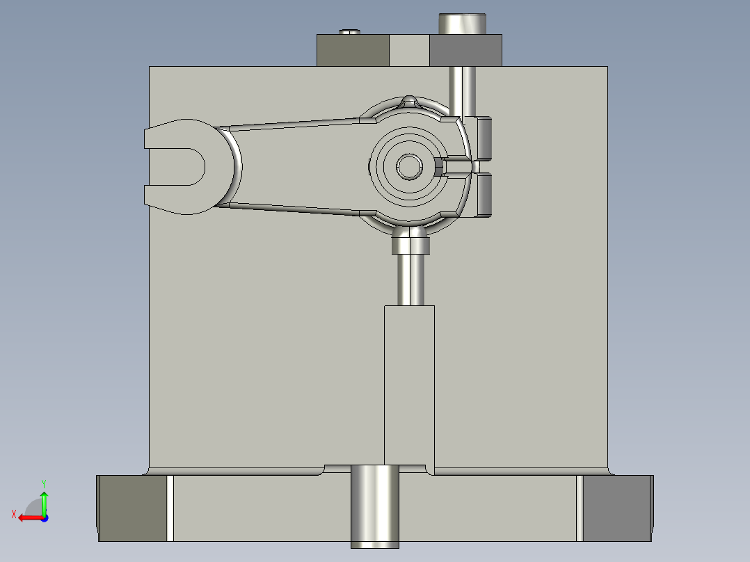 主离合器分离叉加工工艺规程及钻M10螺纹孔夹具设计【含三维proe】后视图