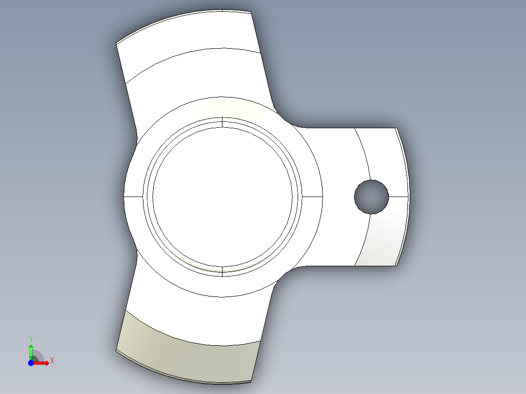 定位扣件2240-3D多系列多零件图纸模型前视图