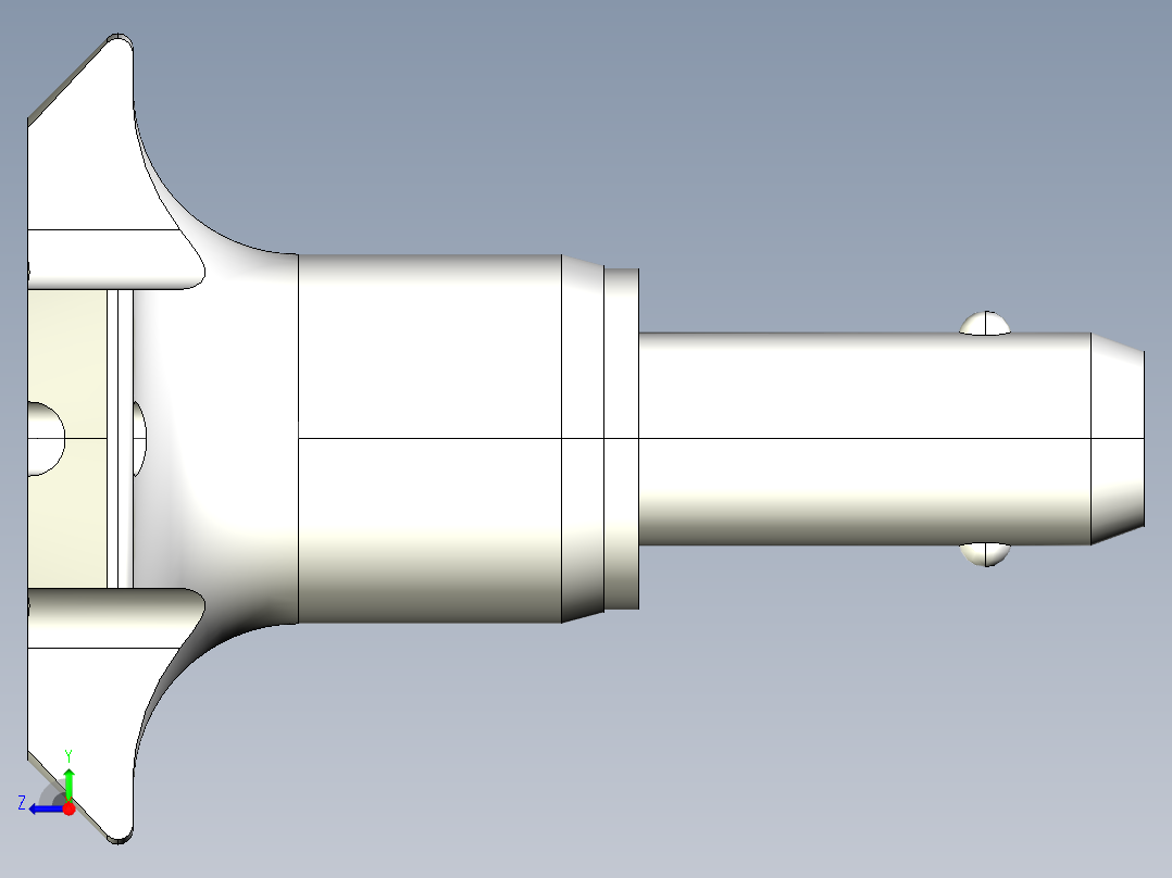 定位扣件2240-3D多系列多零件图纸模型右视图