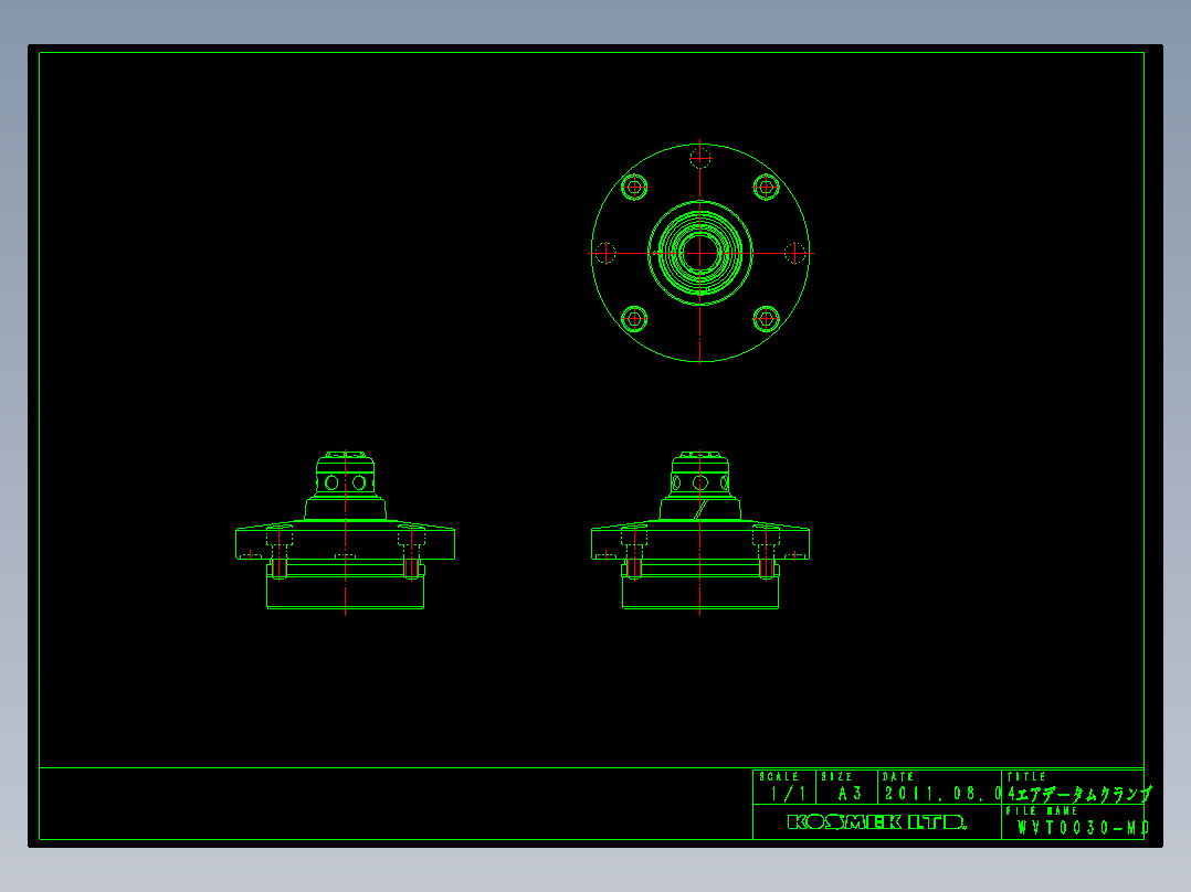 KOSMEKWVT0030-MD多系列多零件图纸模型多系列多零件图纸模型