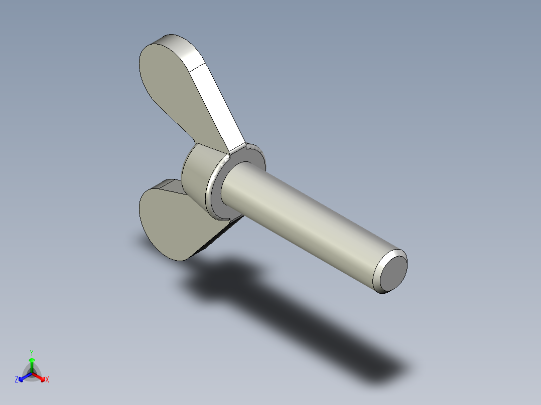 带耳螺钉-DIN_316_Wing_screws_4x0.7x18-15.9-7_20_1.9_10.5_4.stp正等轴测图