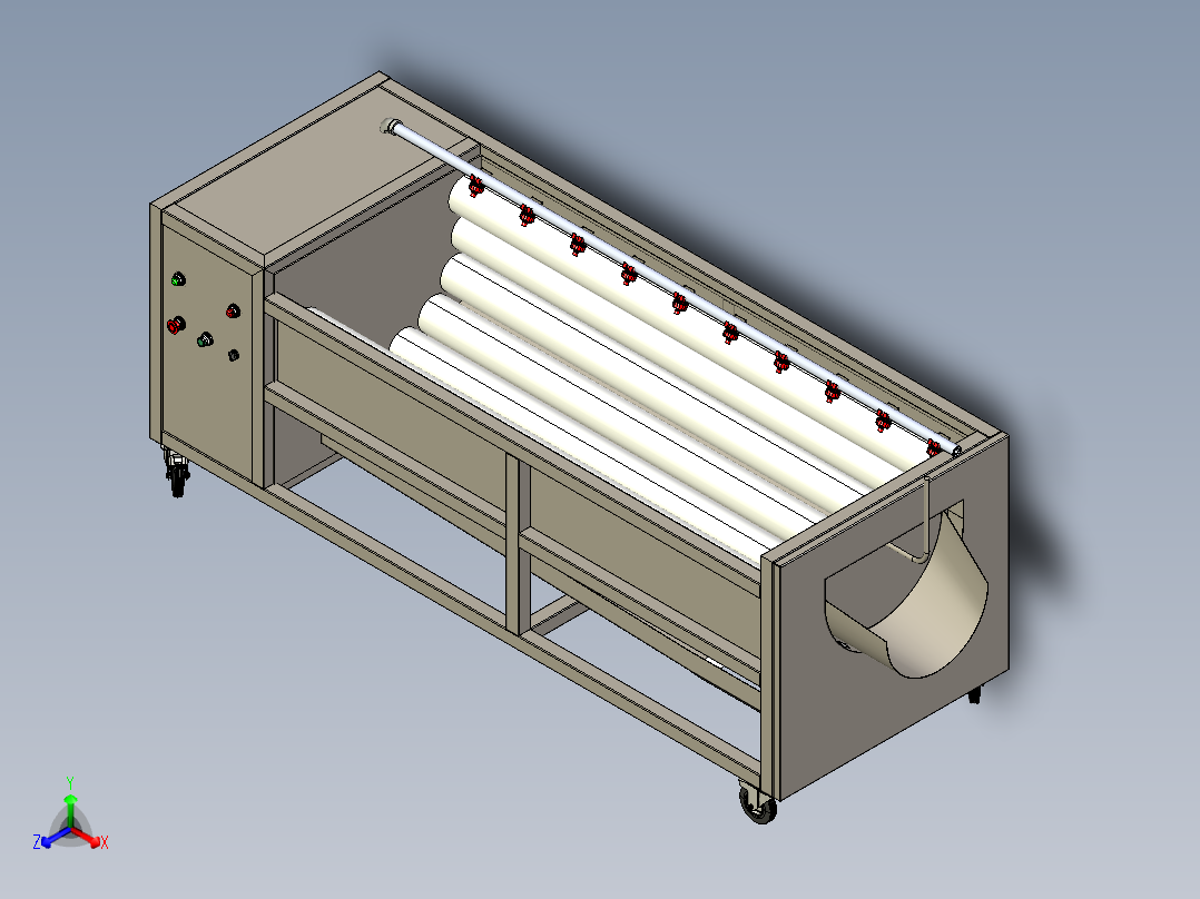 削皮机-STEP正等轴测图