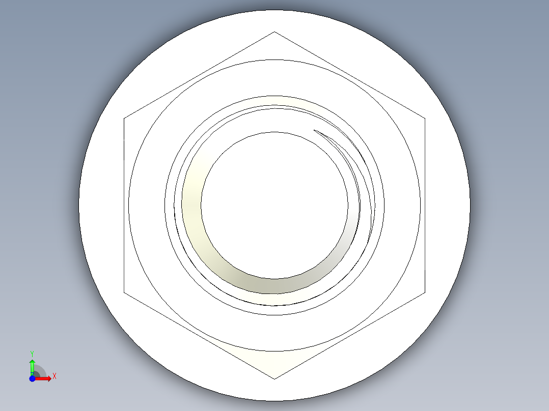 螺栓和六角螺母-3 4 - 10 UNC前视图