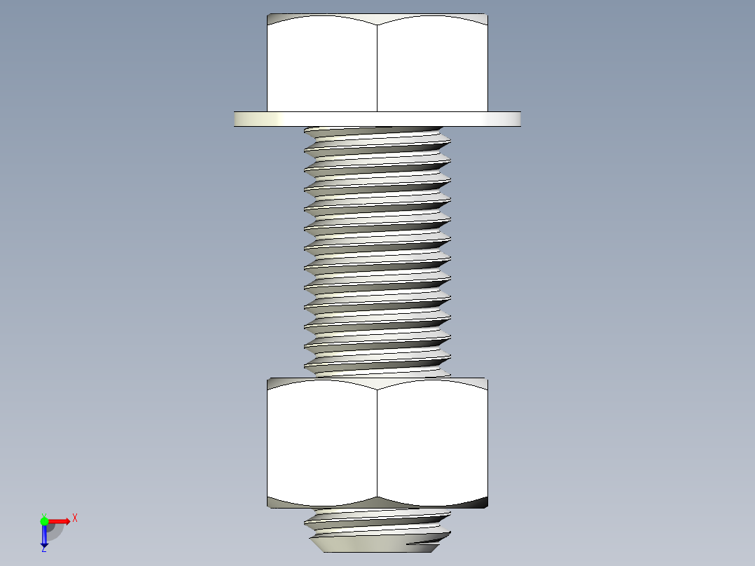 螺栓和六角螺母-3 4 - 10 UNC俯视图