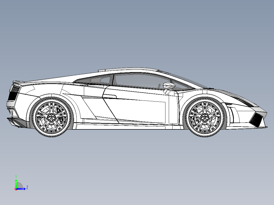 兰博基尼左视图