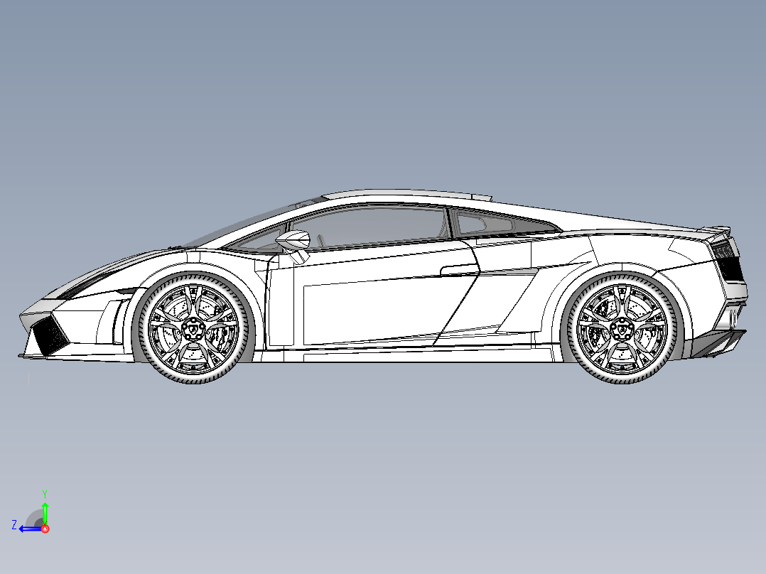 兰博基尼右视图