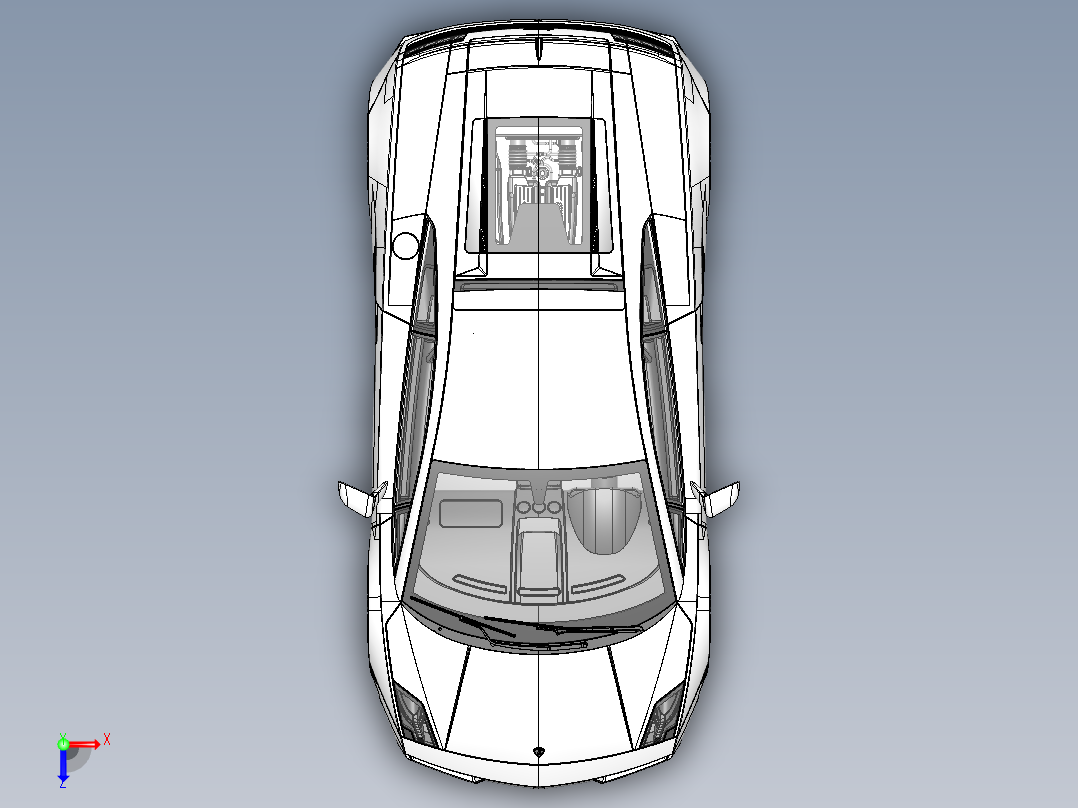 兰博基尼俯视图