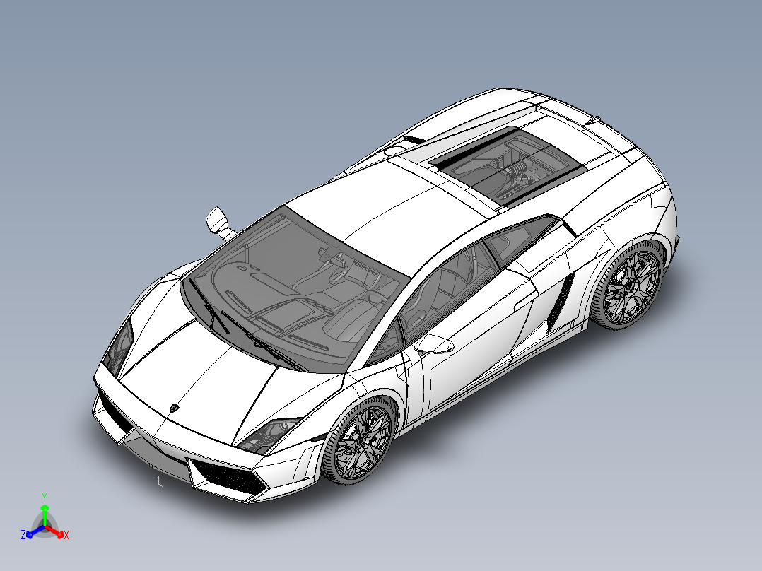 兰博基尼正等轴测图