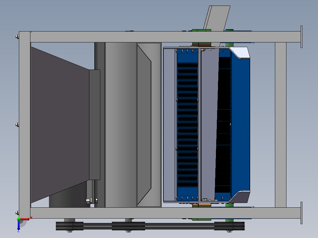 油葵筛选机（sw20可编辑+工程图）俯视图