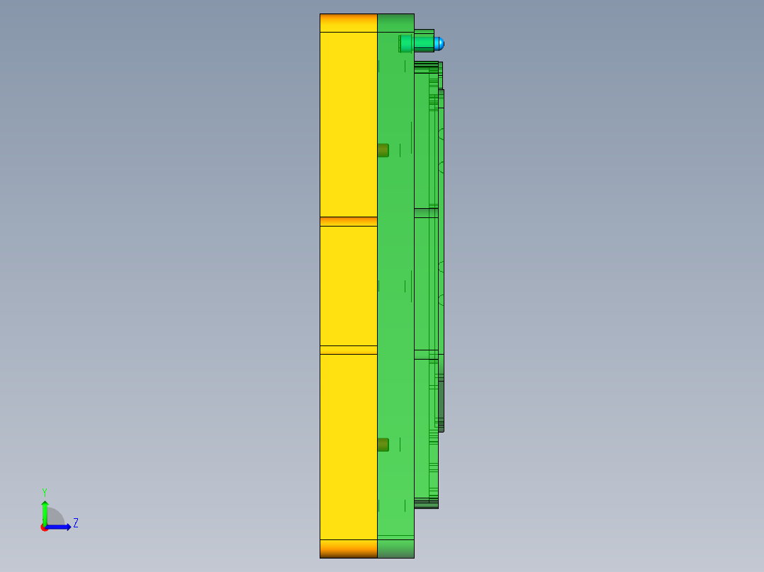 PG1-A-CNC5笔记本CNC工装夹具三维模型LOGO+凹槽-阳极版-210512左视图