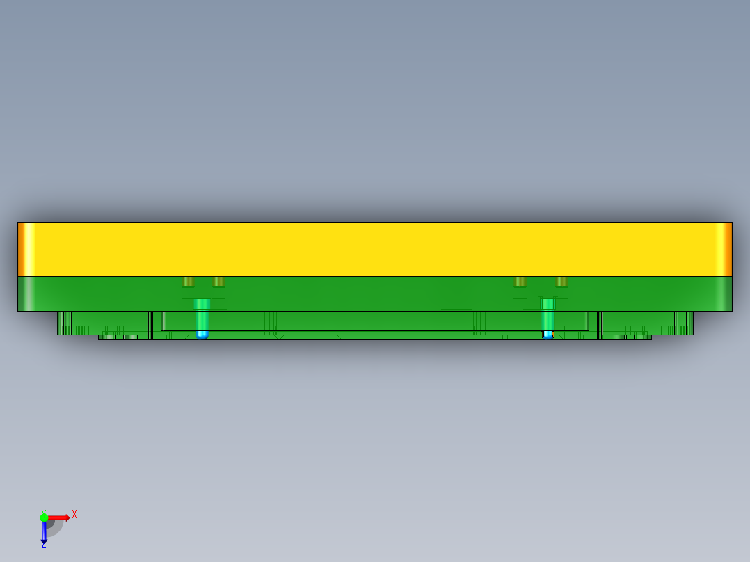 PG1-A-CNC5笔记本CNC工装夹具三维模型LOGO+凹槽-阳极版-210512俯视图