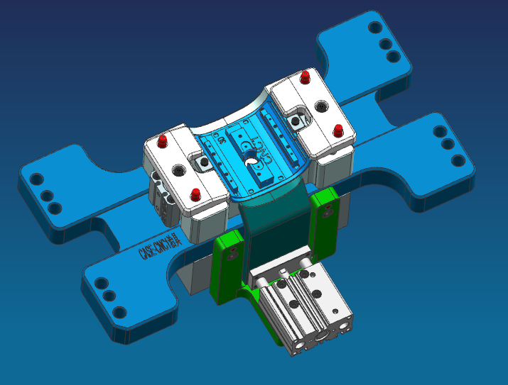 音响外壳CNC铣内腔治具模型