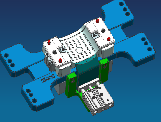 音响外壳CNC铣内腔治具模型