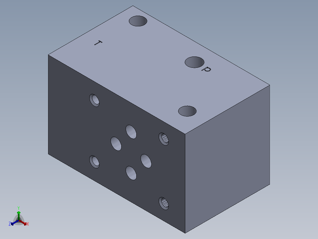 定制液压块 (1)正等轴测图