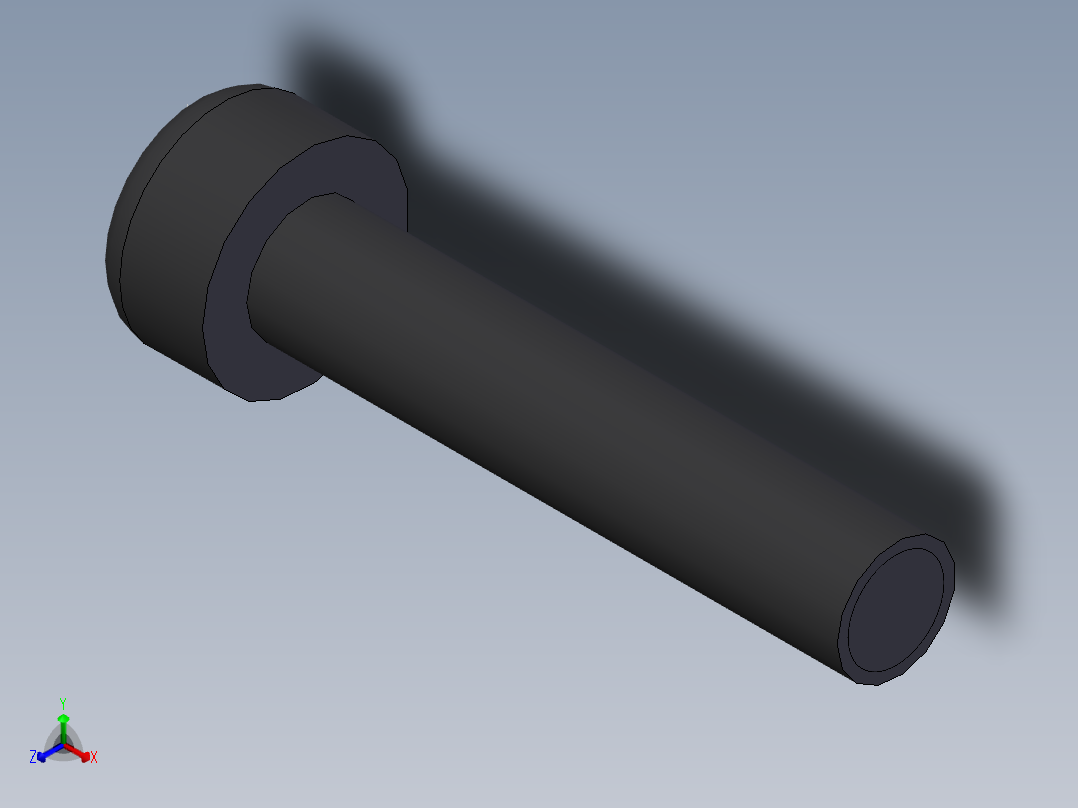 内六角圆柱头螺钉  M4×2001正等轴测图
