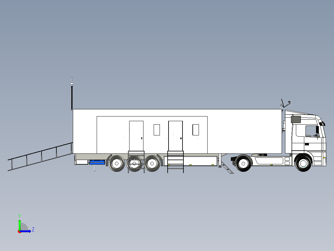 A2004736-医疗半挂车左视图