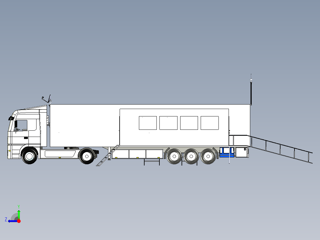 A2004736-医疗半挂车右视图