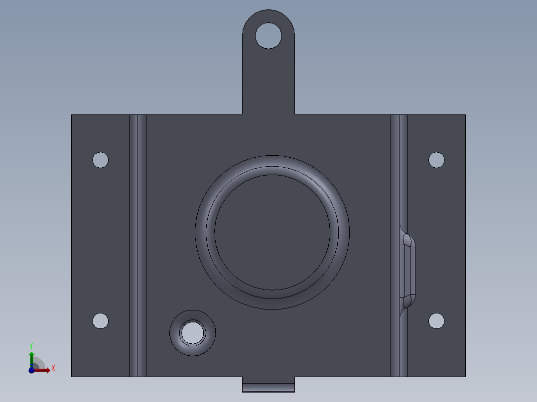 样品冲压前视图