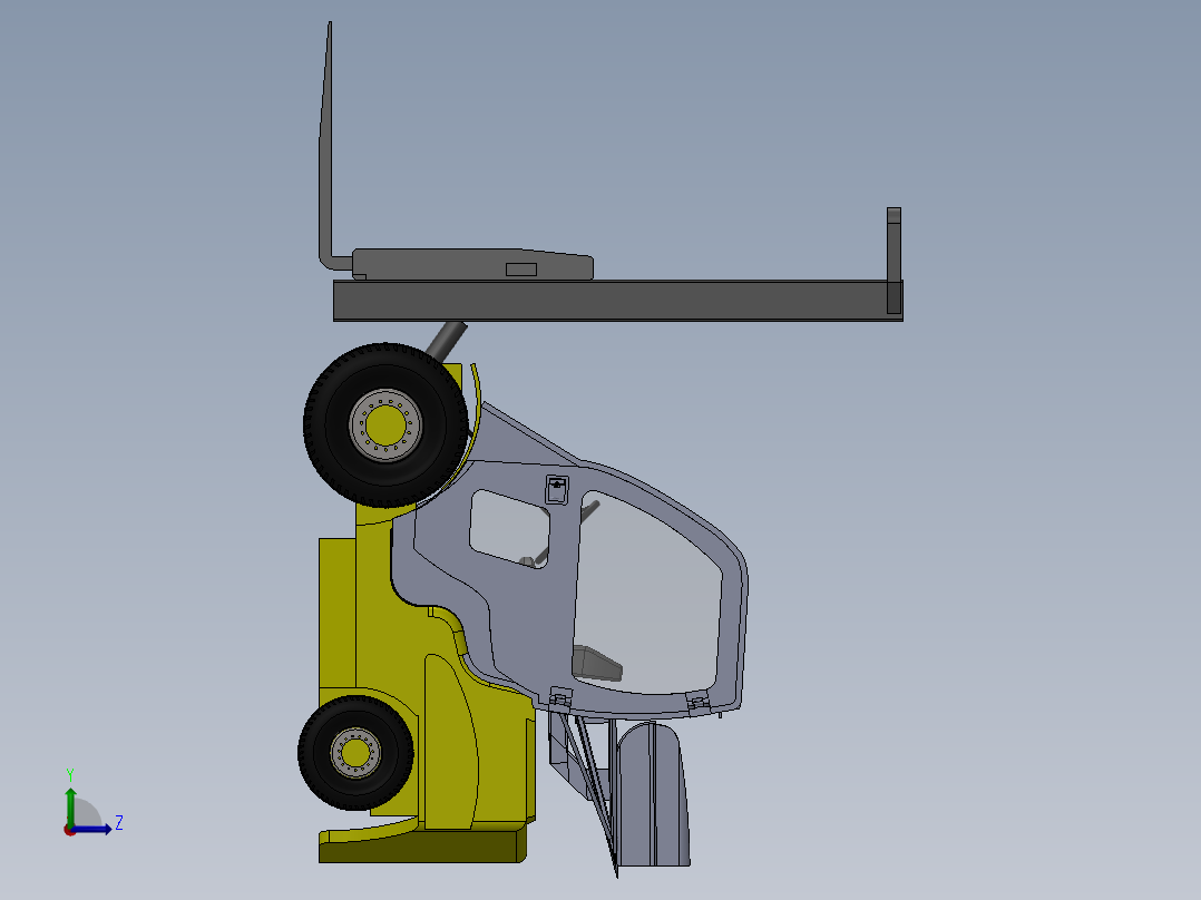 叉车、 空调叉车 SW左视图