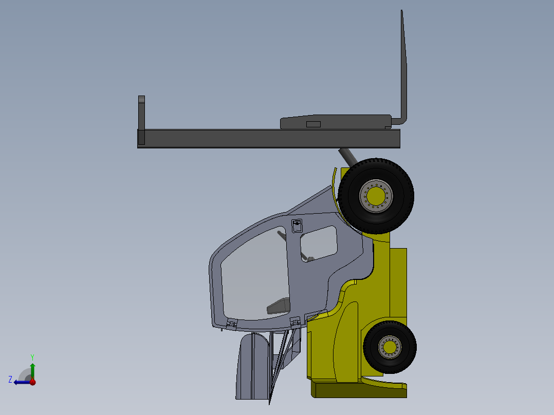 叉车、 空调叉车 SW右视图