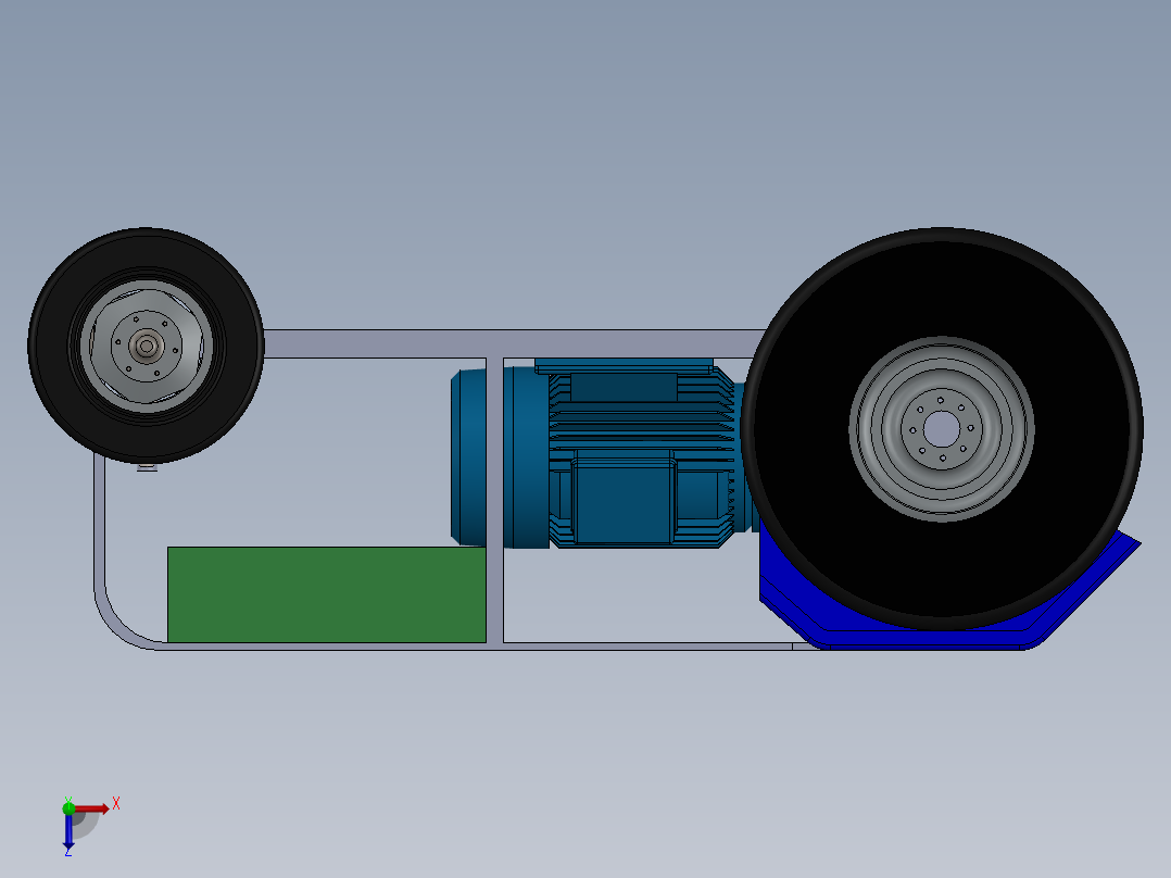 A3003986-自主移动小车俯视图