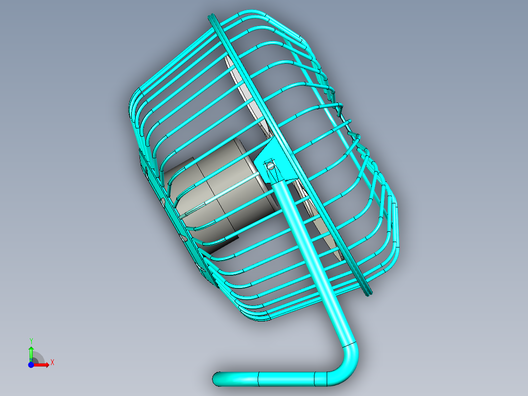 办公小风扇前视图