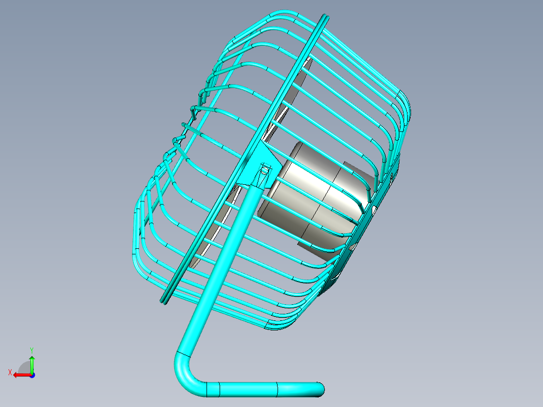 办公小风扇后视图