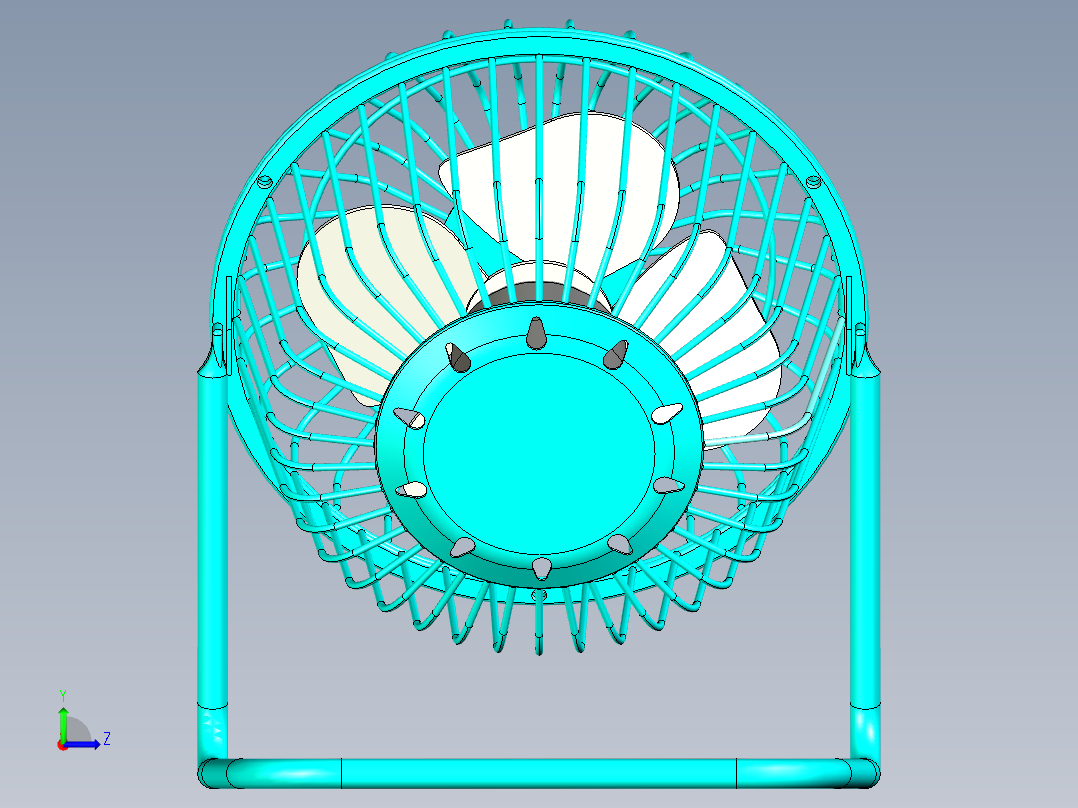 办公小风扇左视图
