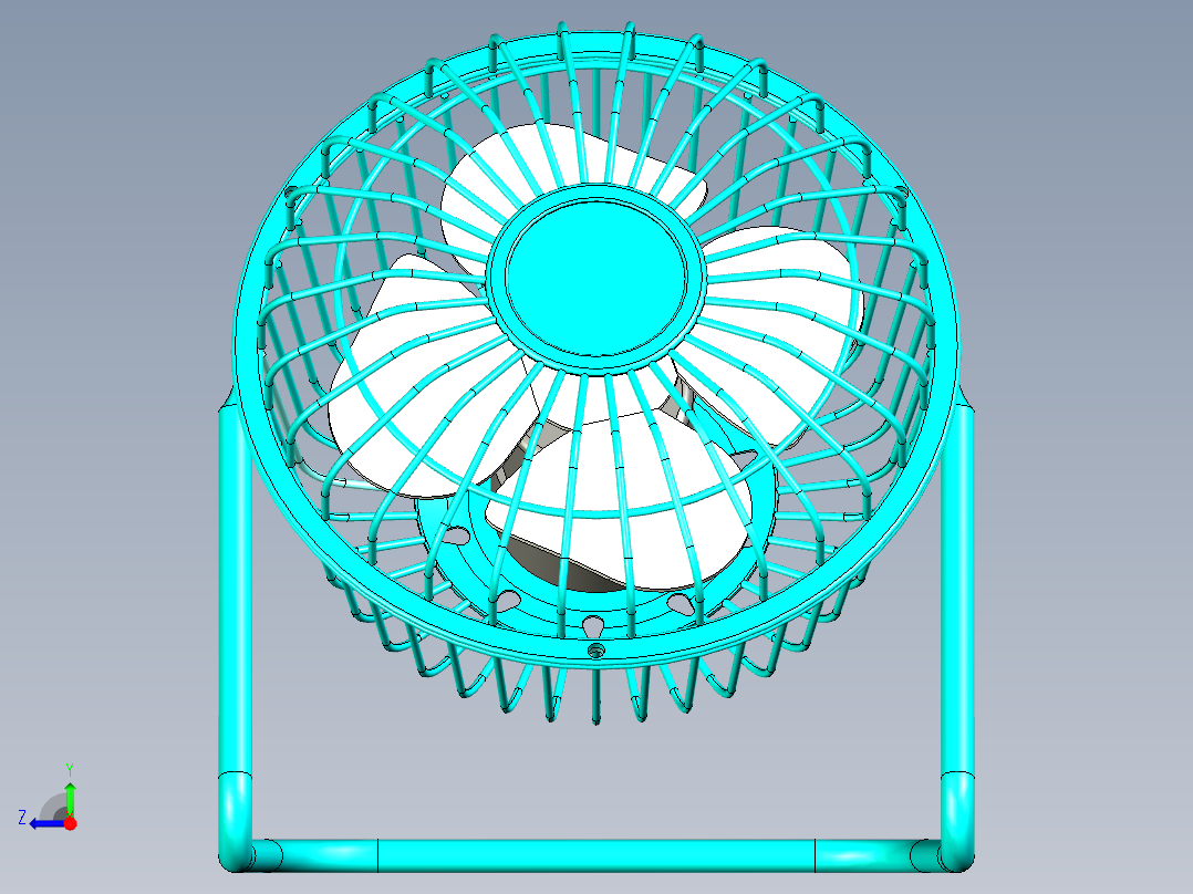 办公小风扇右视图