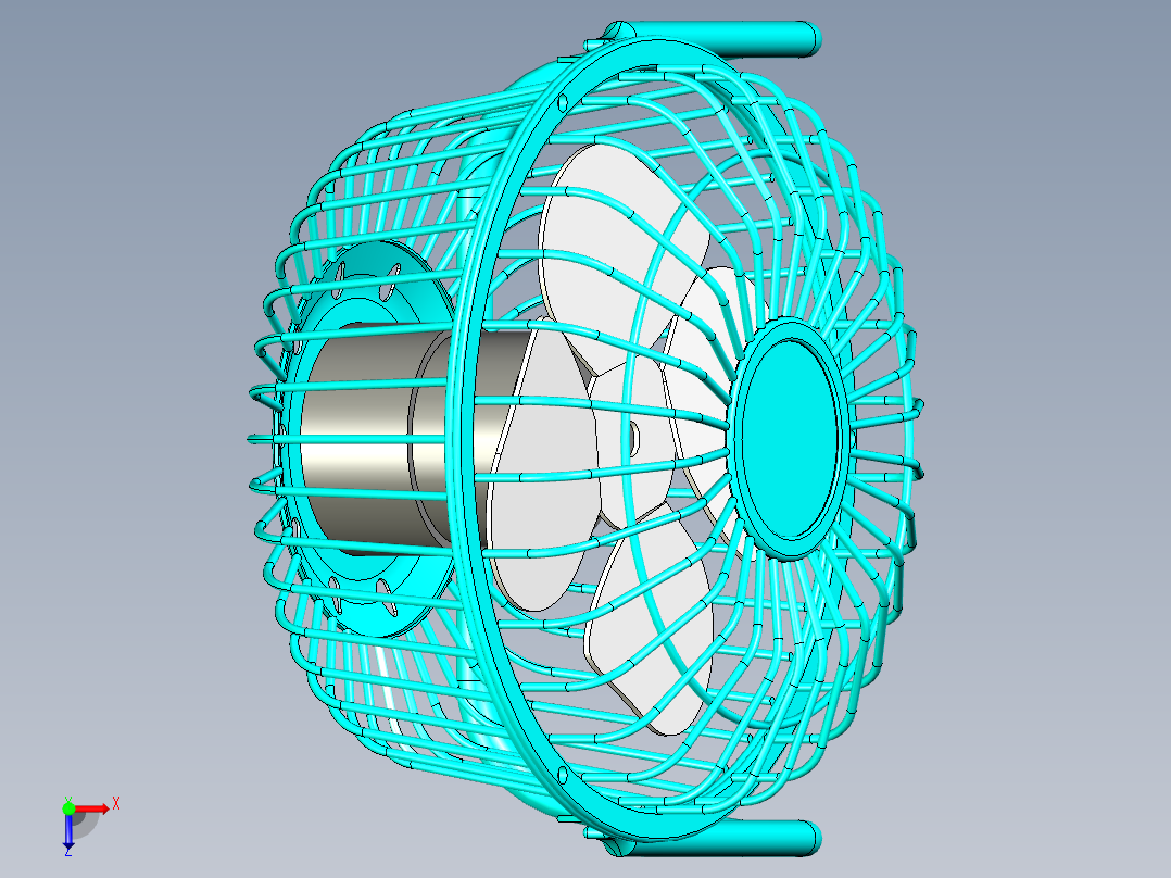 办公小风扇俯视图