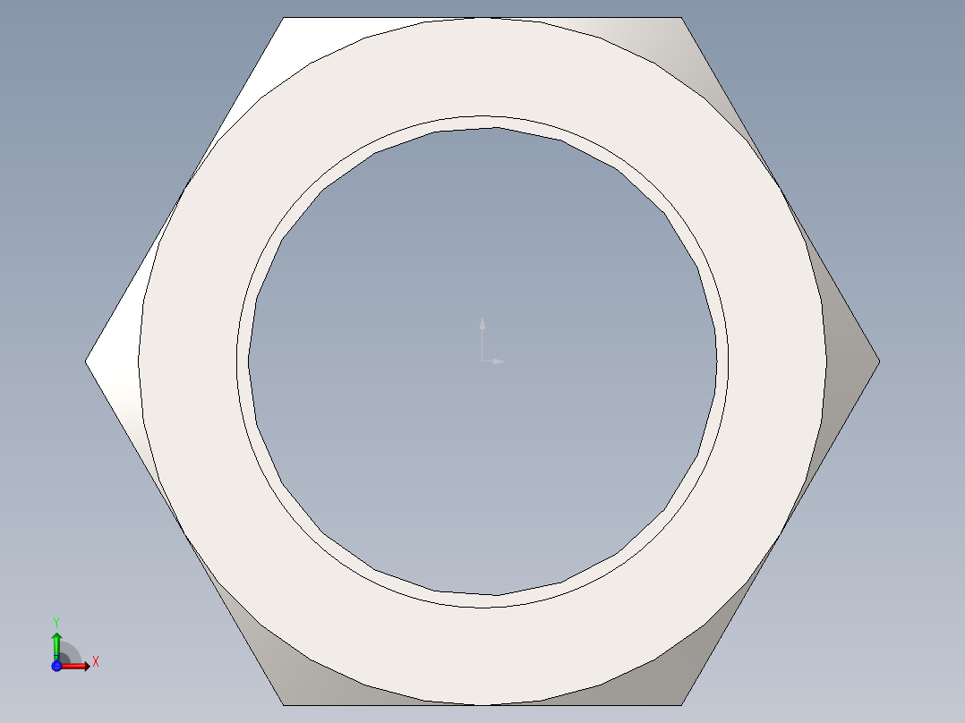 GB／T41-20001型六角螺母C级(M22)前视图