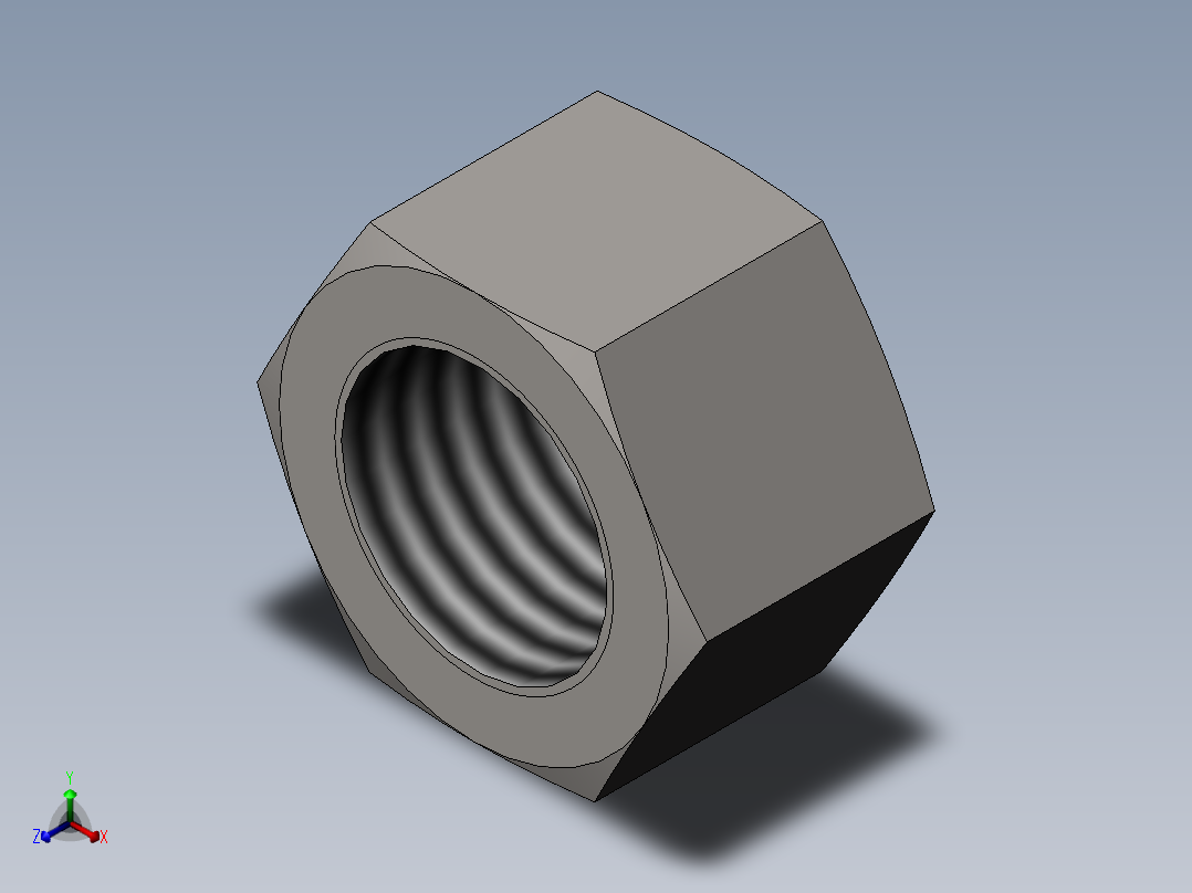 GB／T41-20001型六角螺母C级(M22)正等轴测图