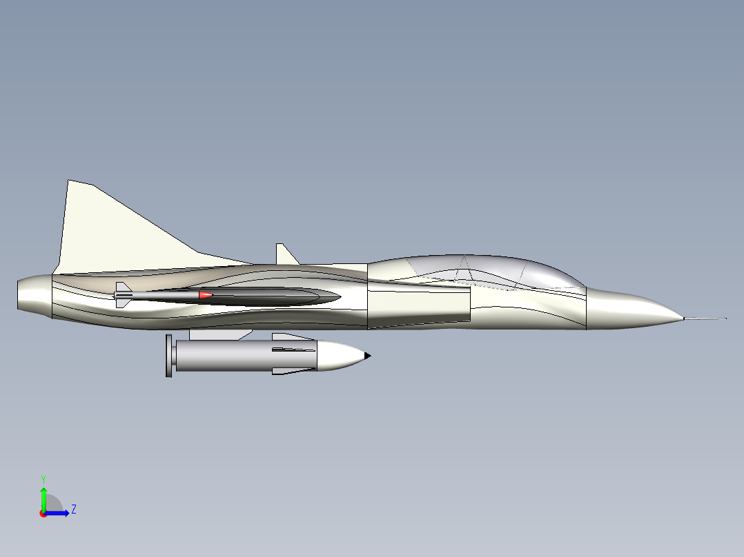 B2004632-战斗机左视图