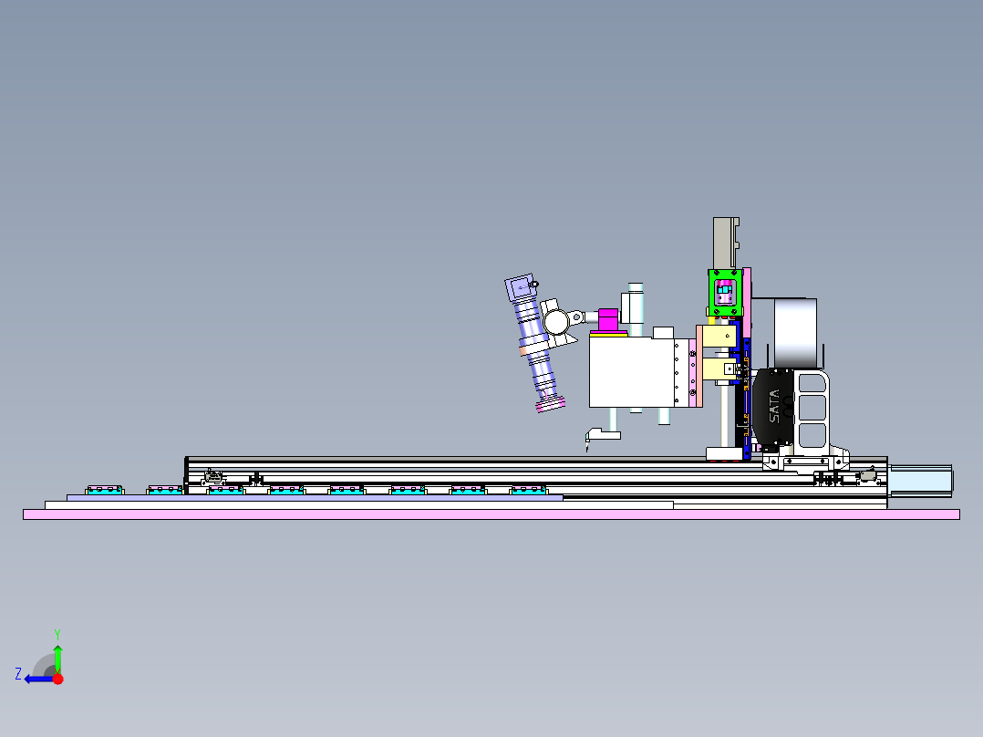 CB-720 装饰料自动点胶机右视图