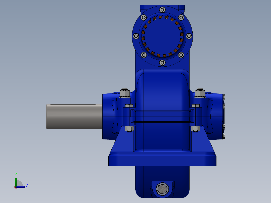蜗轮蜗杆(22)左视图