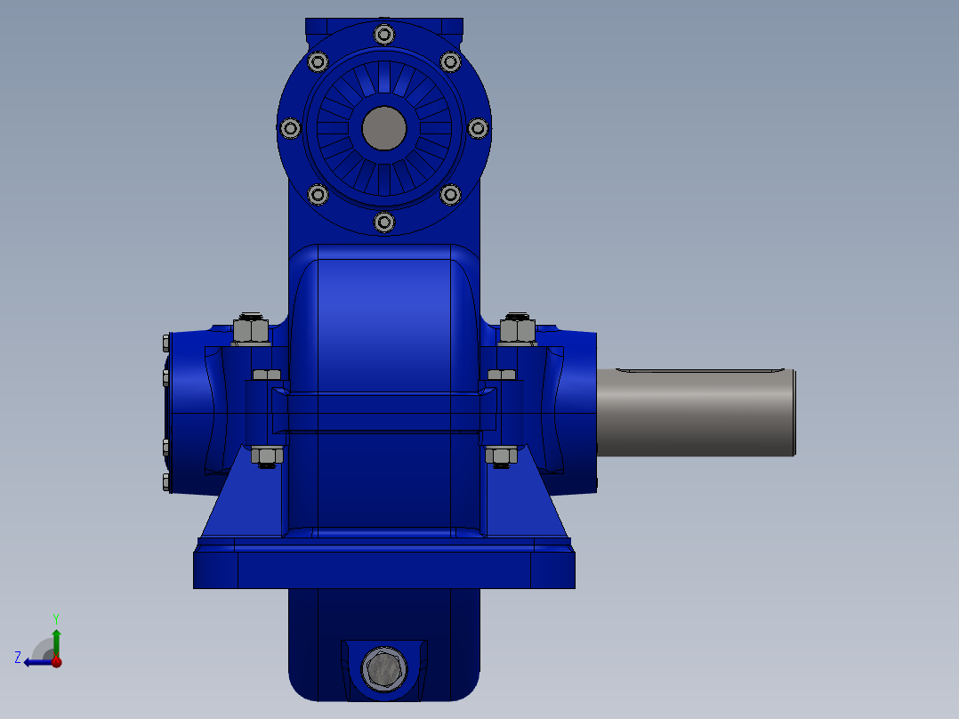 蜗轮蜗杆(22)右视图