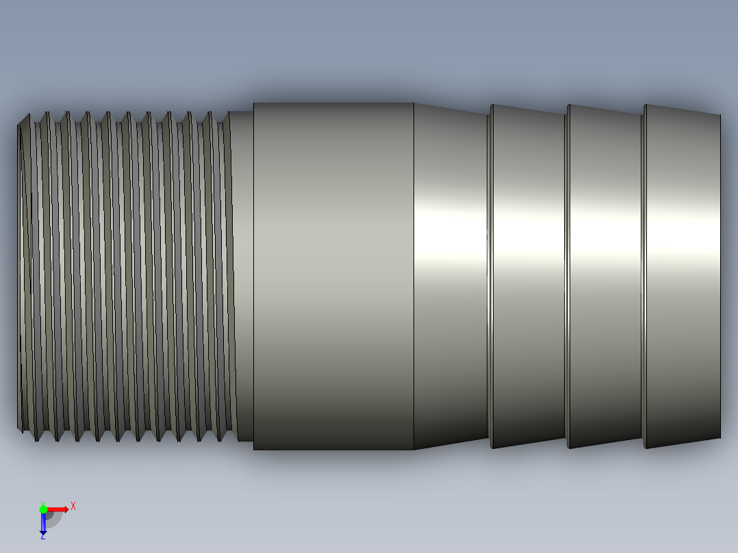螺纹管水管接头-直通 DN20俯视图