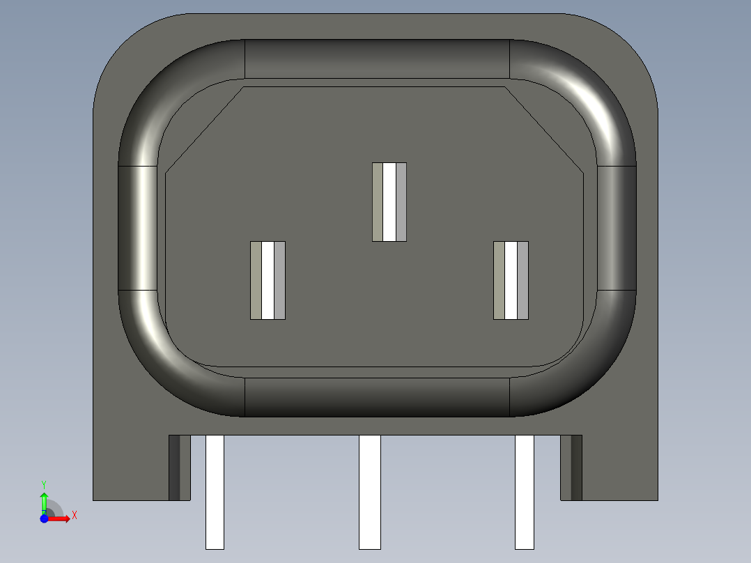 电源插座前视图