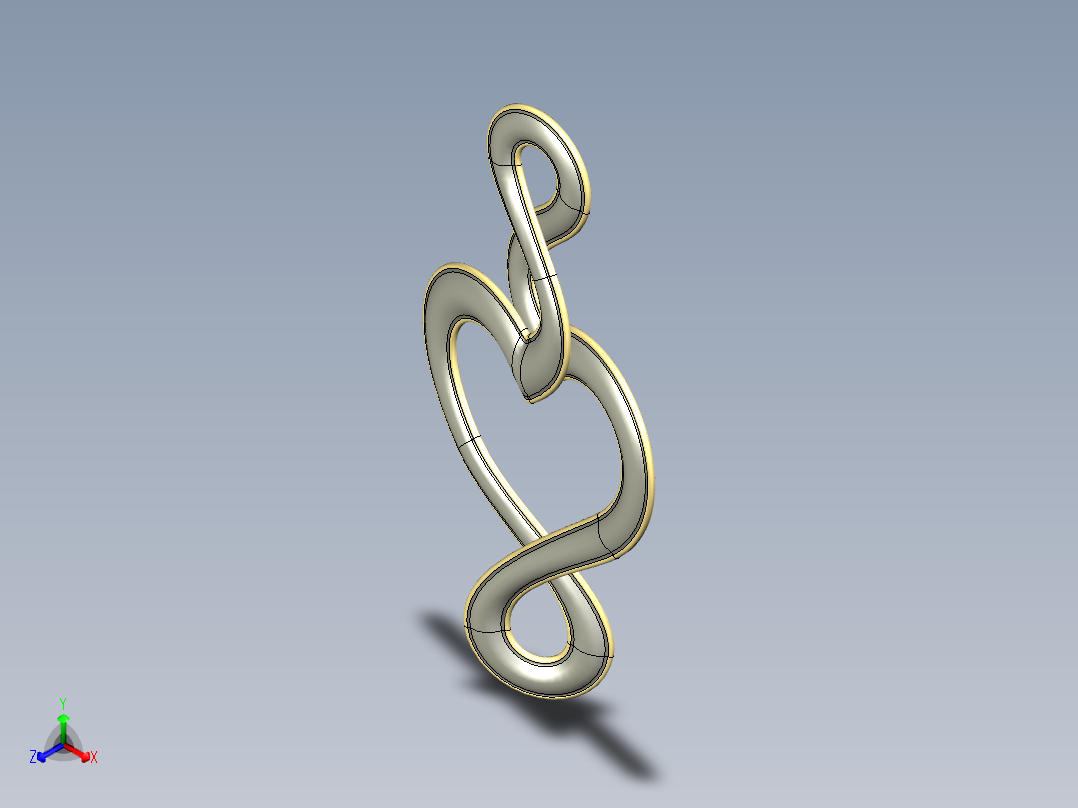 吊坠正等轴测图