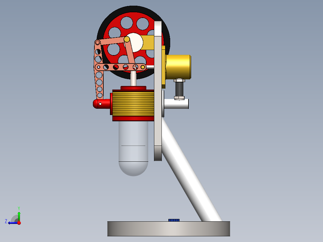 斯特林发动机vertical-stirling-engine-12 2 SW右视图