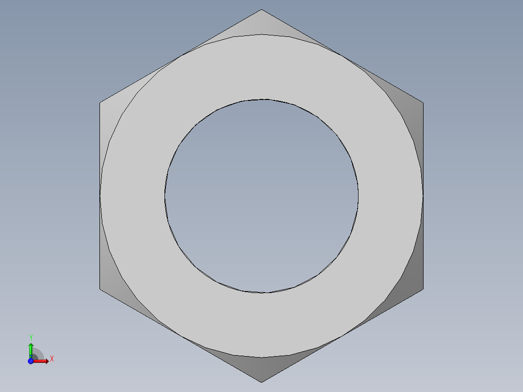 GB╱T 6170-2000[1型六角螺母 A级和B级M6]前视图