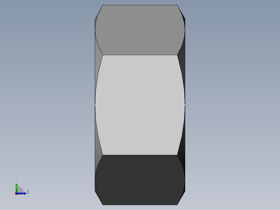 GB╱T 6170-2000[1型六角螺母 A级和B级M6]左视图