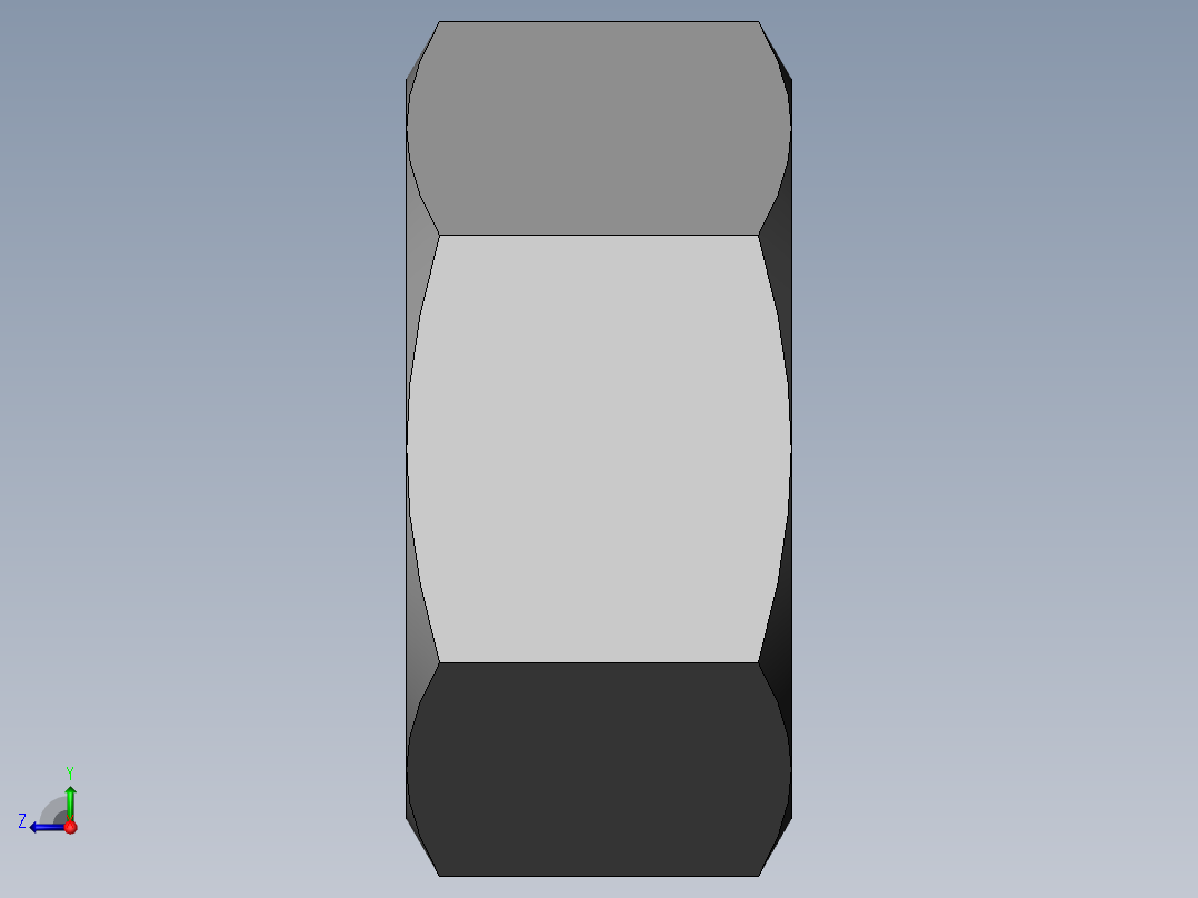GB╱T 6170-2000[1型六角螺母 A级和B级M6]右视图