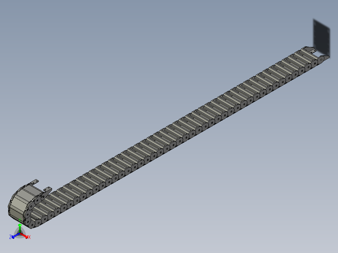 VAW41-412-R70-N50-A-VDW41拖链正等轴测图